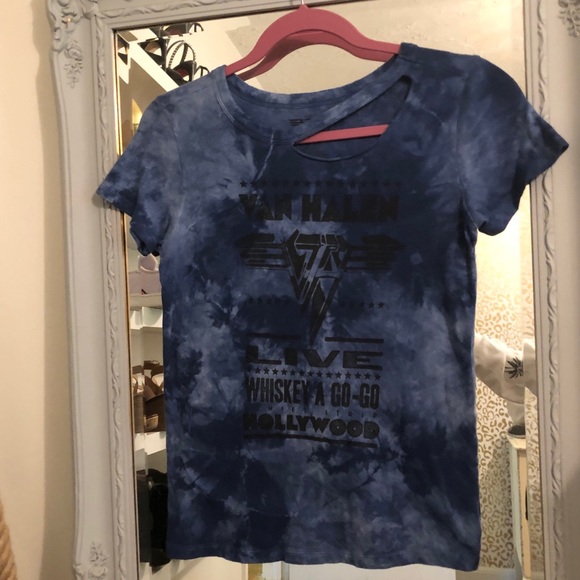 Blue Tie Dye Van Halen Whiskey A Go-Go Tee - Picture 3 of 9
